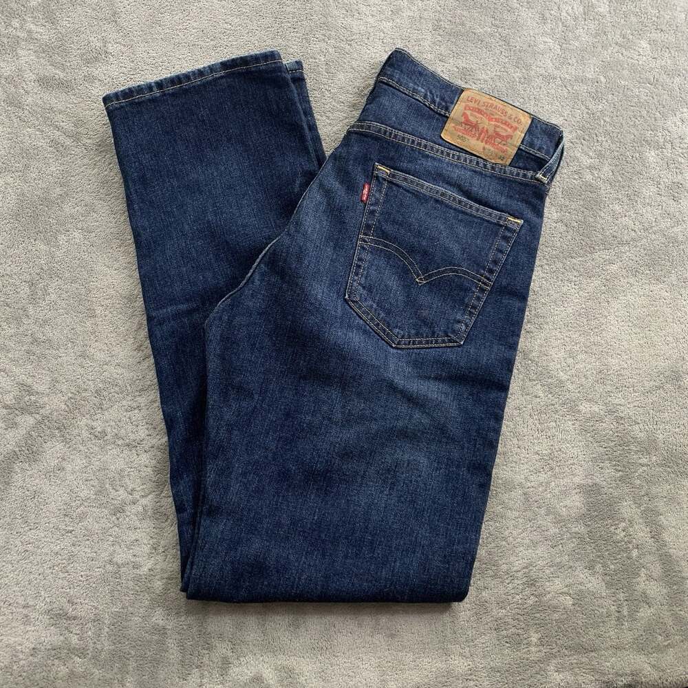 Levi’s 505 Jeans Mens 34x32” Classic Straight Leg Blue Denim Casual Cotton Blend